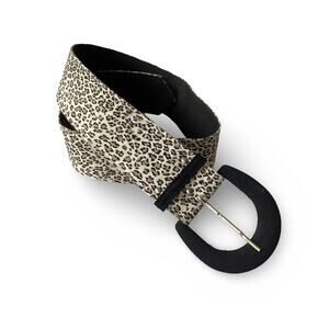 Astor Wide Leopard Print Belt